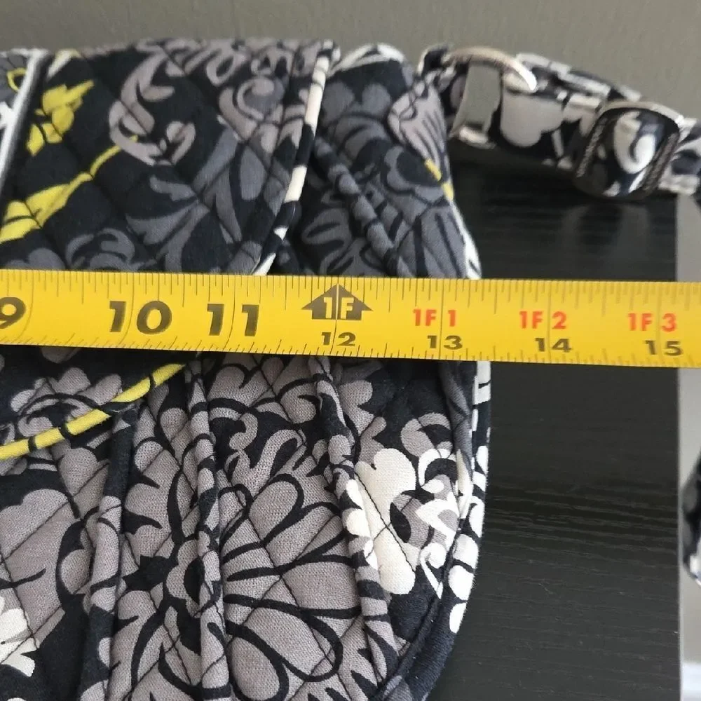 Floral Quilted Crossbody Bag - Black, Yellow, White